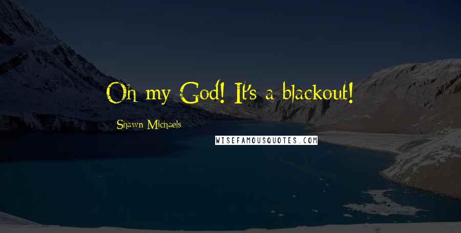 Shawn Michaels Quotes: Oh my God! It's a blackout!