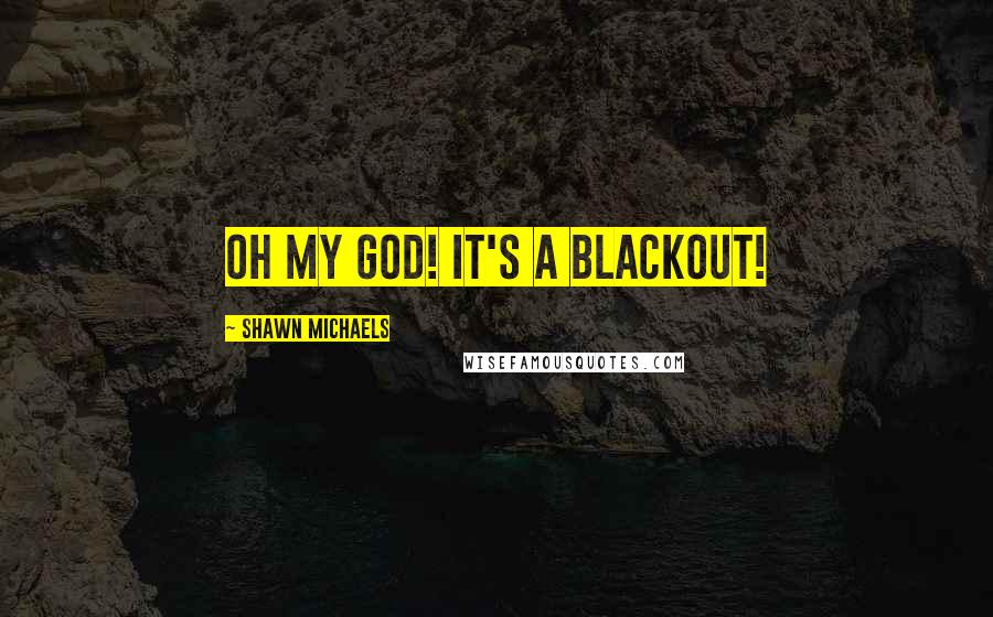 Shawn Michaels Quotes: Oh my God! It's a blackout!