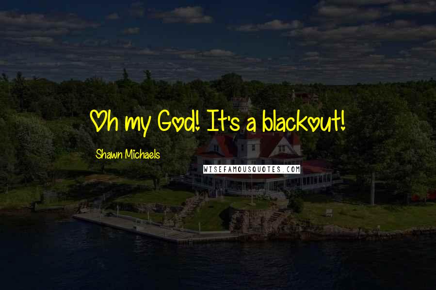 Shawn Michaels Quotes: Oh my God! It's a blackout!
