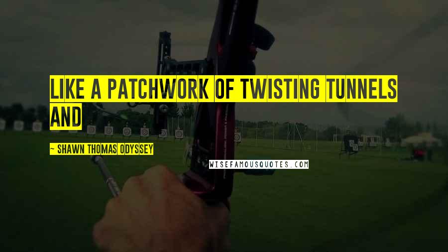 Shawn Thomas Odyssey Quotes: like a patchwork of twisting tunnels and