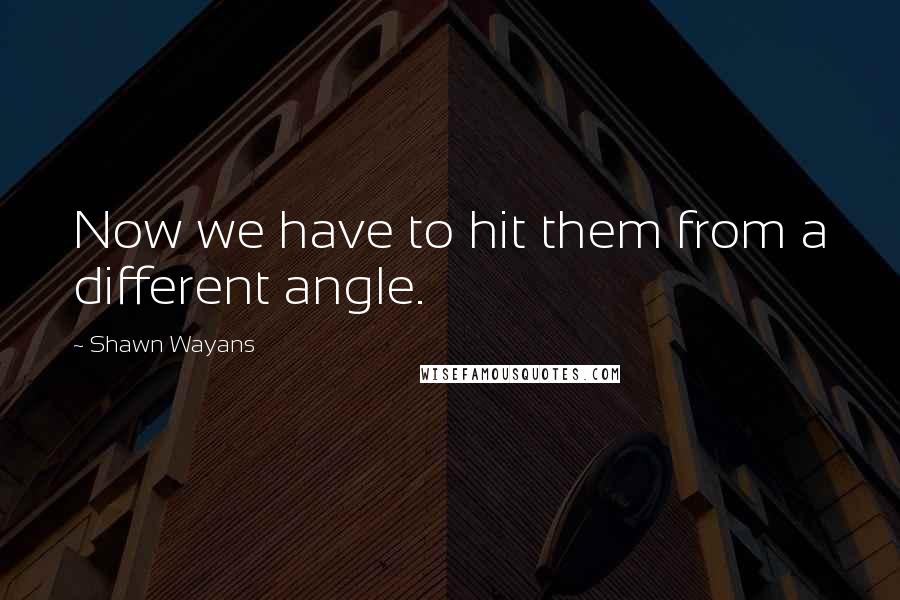 Shawn Wayans Quotes: Now we have to hit them from a different angle.