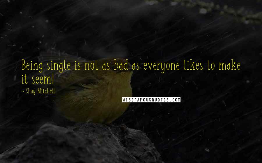 Shay Mitchell Quotes: Being single is not as bad as everyone likes to make it seem!
