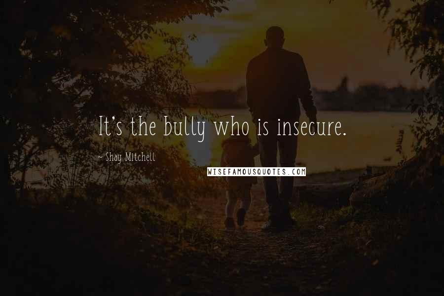 Shay Mitchell Quotes: It's the bully who is insecure.