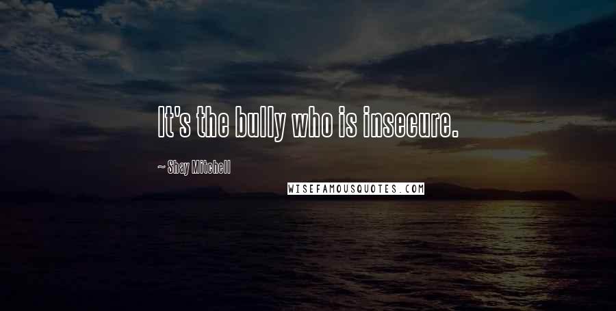 Shay Mitchell Quotes: It's the bully who is insecure.