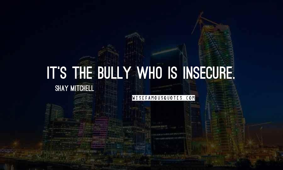 Shay Mitchell Quotes: It's the bully who is insecure.