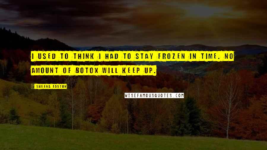 Sheena Easton Quotes: I used to think I had to stay frozen in time. No amount of Botox will keep up.