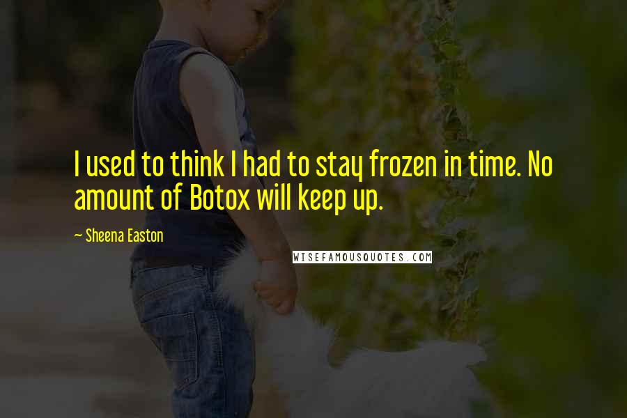 Sheena Easton Quotes: I used to think I had to stay frozen in time. No amount of Botox will keep up.