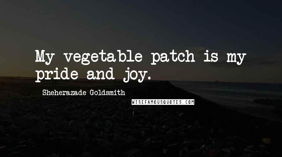 Sheherazade Goldsmith Quotes: My vegetable patch is my pride and joy.