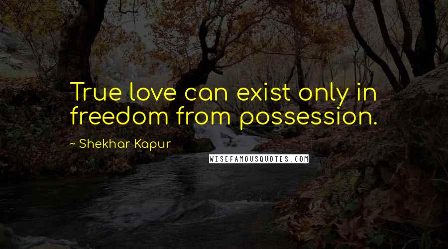 Shekhar Kapur Quotes: True love can exist only in freedom from possession.