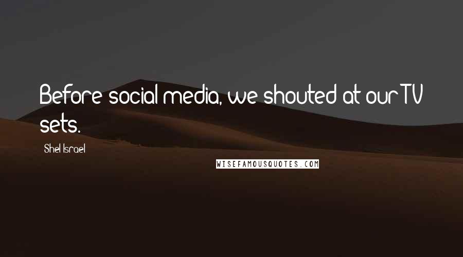 Shel Israel Quotes: Before social media, we shouted at our TV sets.