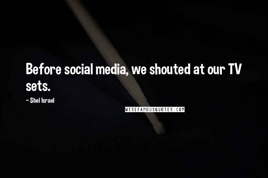 Shel Israel Quotes: Before social media, we shouted at our TV sets.