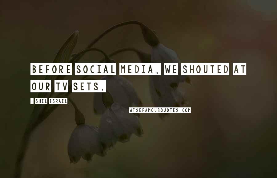 Shel Israel Quotes: Before social media, we shouted at our TV sets.