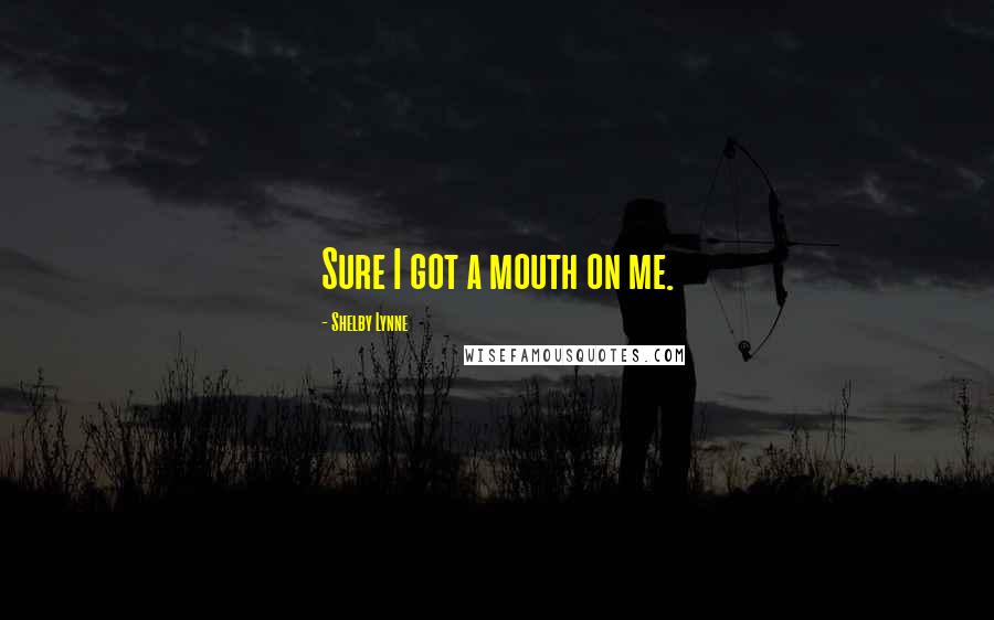 Shelby Lynne Quotes: Sure I got a mouth on me.