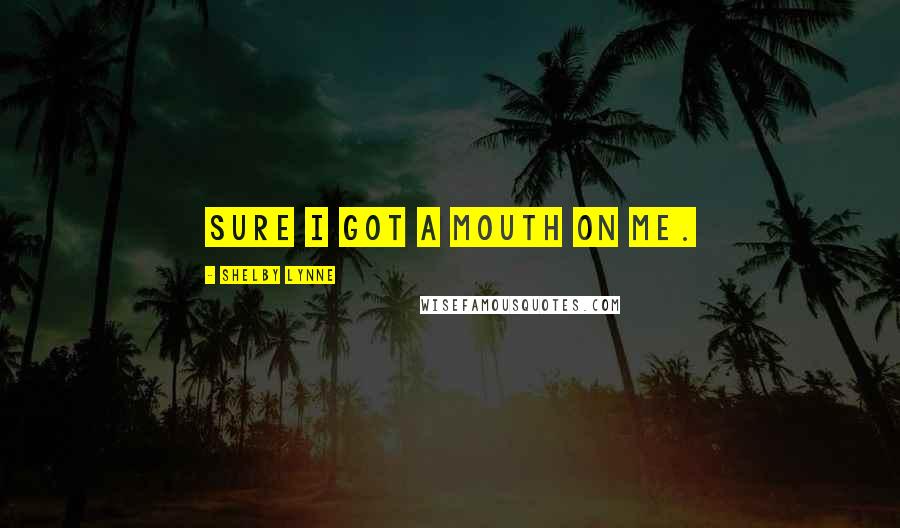 Shelby Lynne Quotes: Sure I got a mouth on me.