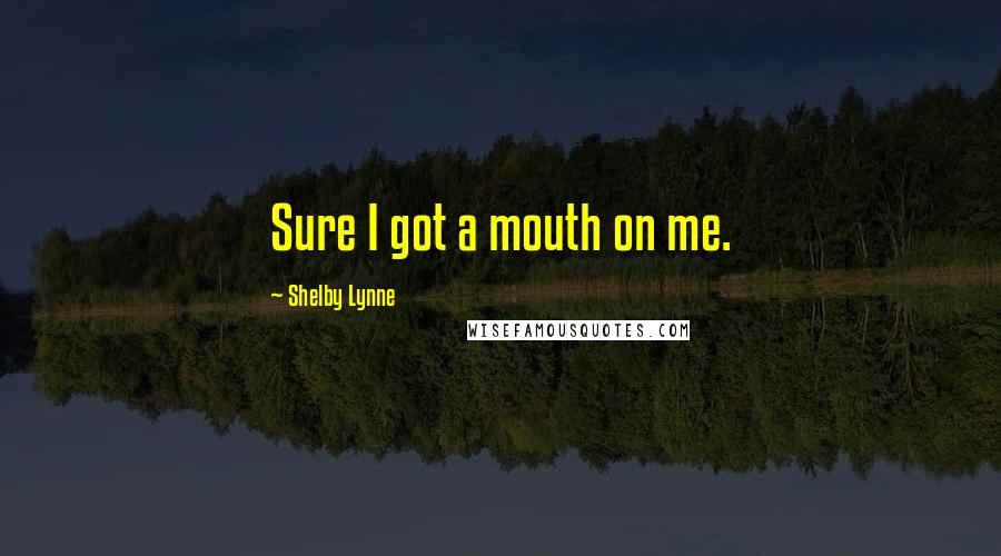 Shelby Lynne Quotes: Sure I got a mouth on me.
