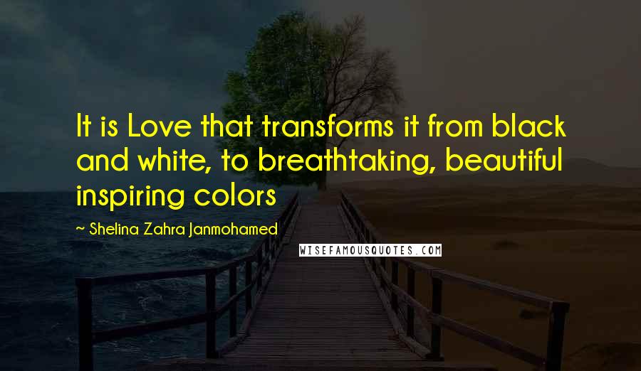 Shelina Zahra Janmohamed Quotes: It is Love that transforms it from black and white, to breathtaking, beautiful inspiring colors