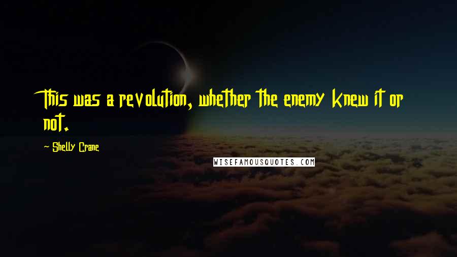 Shelly Crane Quotes: This was a revolution, whether the enemy knew it or not.