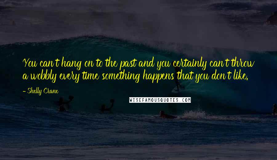 Shelly Crane Quotes: You can't hang on to the past and you certainly can't throw a wobbly every time something happens that you don't like.