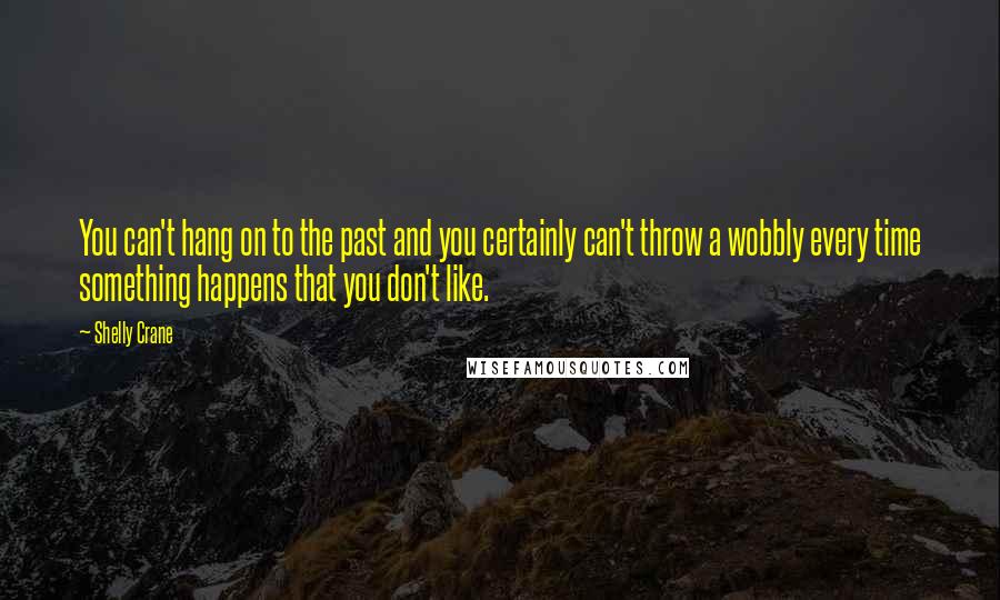 Shelly Crane Quotes: You can't hang on to the past and you certainly can't throw a wobbly every time something happens that you don't like.