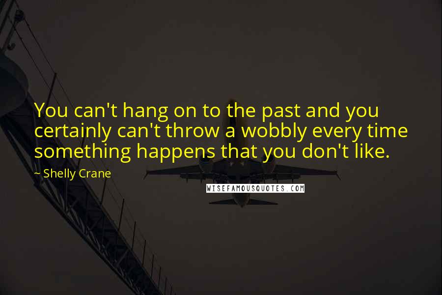 Shelly Crane Quotes: You can't hang on to the past and you certainly can't throw a wobbly every time something happens that you don't like.