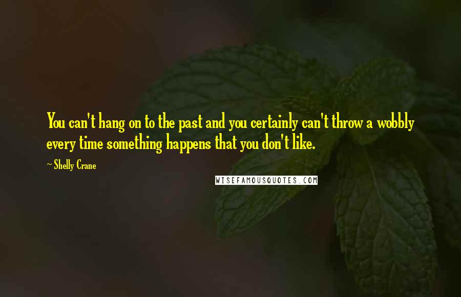 Shelly Crane Quotes: You can't hang on to the past and you certainly can't throw a wobbly every time something happens that you don't like.