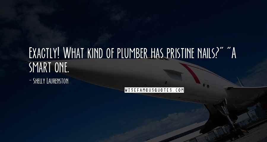 Shelly Laurenston Quotes: Exactly! What kind of plumber has pristine nails?" "A smart one.