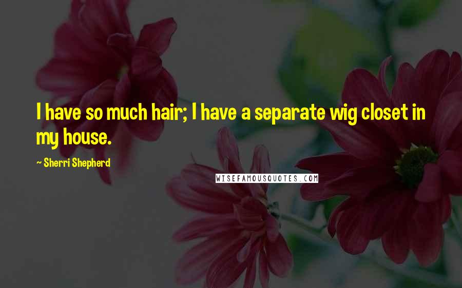 Sherri Shepherd Quotes: I have so much hair; I have a separate wig closet in my house.
