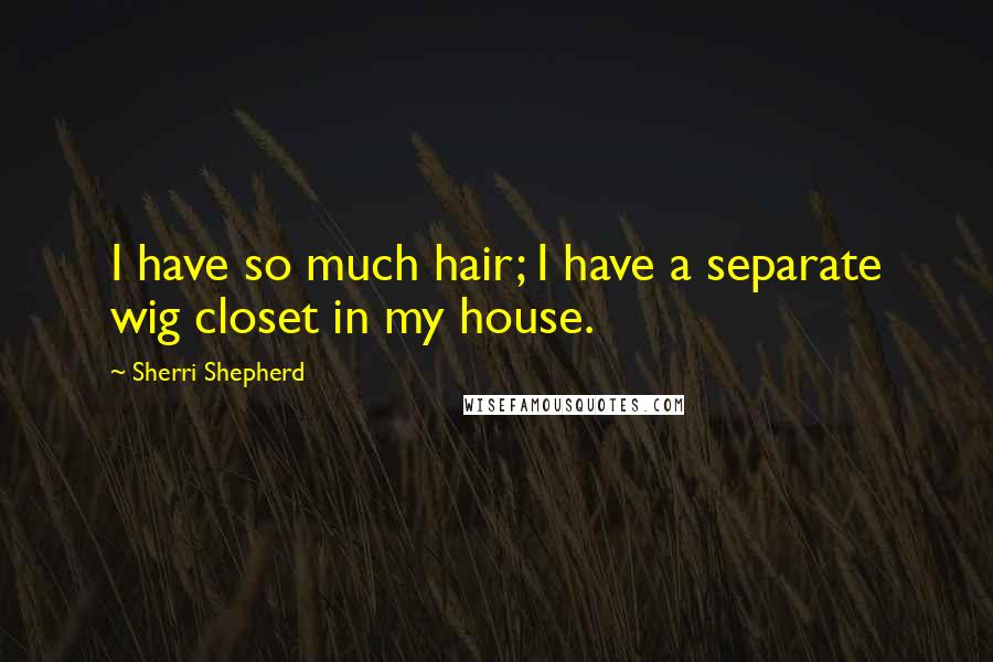Sherri Shepherd Quotes: I have so much hair; I have a separate wig closet in my house.