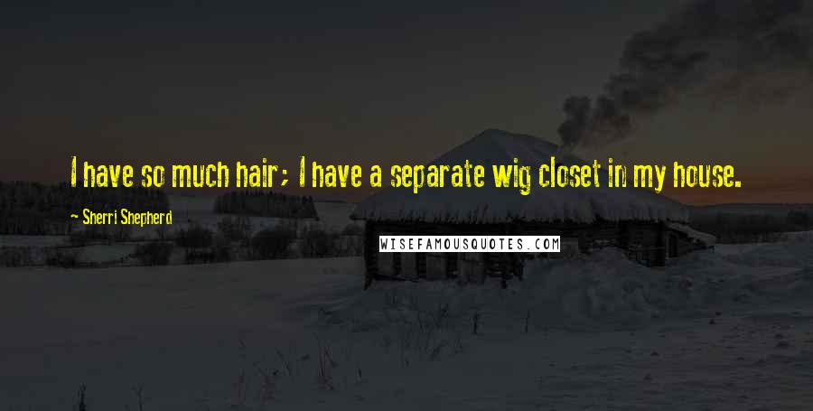 Sherri Shepherd Quotes: I have so much hair; I have a separate wig closet in my house.