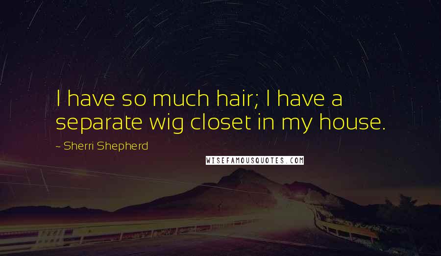 Sherri Shepherd Quotes: I have so much hair; I have a separate wig closet in my house.