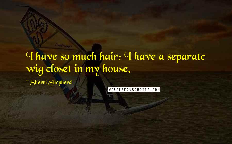 Sherri Shepherd Quotes: I have so much hair; I have a separate wig closet in my house.