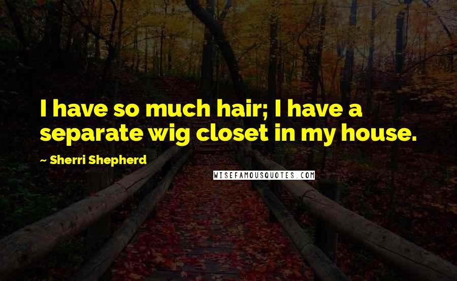 Sherri Shepherd Quotes: I have so much hair; I have a separate wig closet in my house.