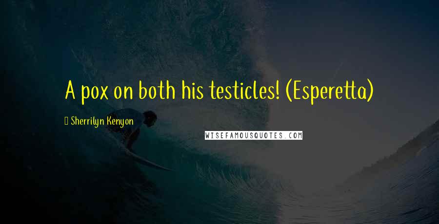 Sherrilyn Kenyon Quotes: A pox on both his testicles! (Esperetta)