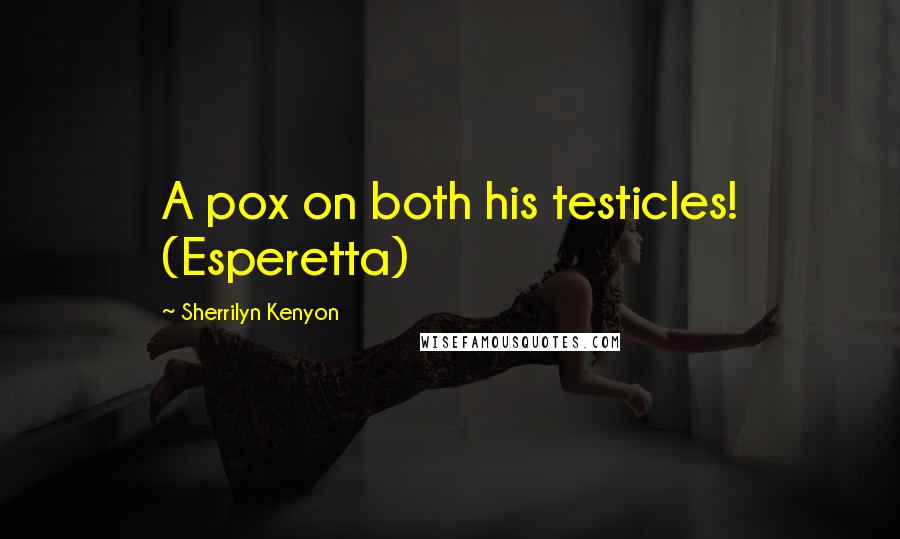 Sherrilyn Kenyon Quotes: A pox on both his testicles! (Esperetta)