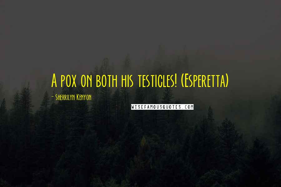Sherrilyn Kenyon Quotes: A pox on both his testicles! (Esperetta)