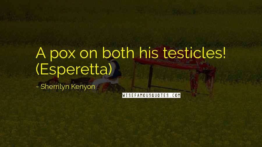 Sherrilyn Kenyon Quotes: A pox on both his testicles! (Esperetta)