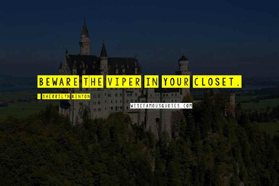 Sherrilyn Kenyon Quotes: Beware the viper in your closet.