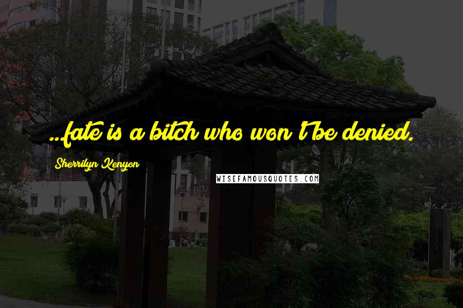 Sherrilyn Kenyon Quotes: ...fate is a bitch who won't be denied.