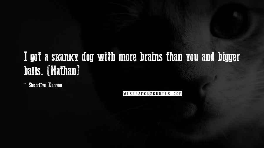 Sherrilyn Kenyon Quotes: I got a skanky dog with more brains than you and bigger balls. (Nathan)