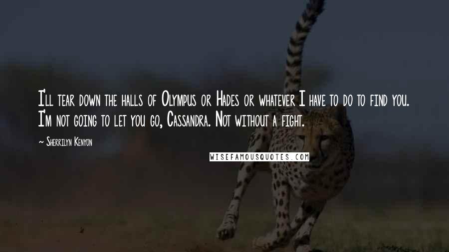 Sherrilyn Kenyon Quotes: I'll tear down the halls of Olympus or Hades or whatever I have to do to find you. I'm not going to let you go, Cassandra. Not without a fight.