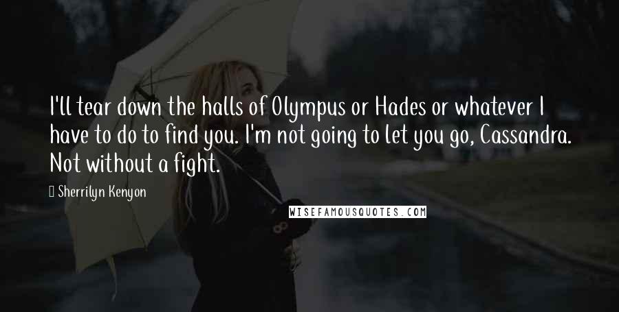 Sherrilyn Kenyon Quotes: I'll tear down the halls of Olympus or Hades or whatever I have to do to find you. I'm not going to let you go, Cassandra. Not without a fight.