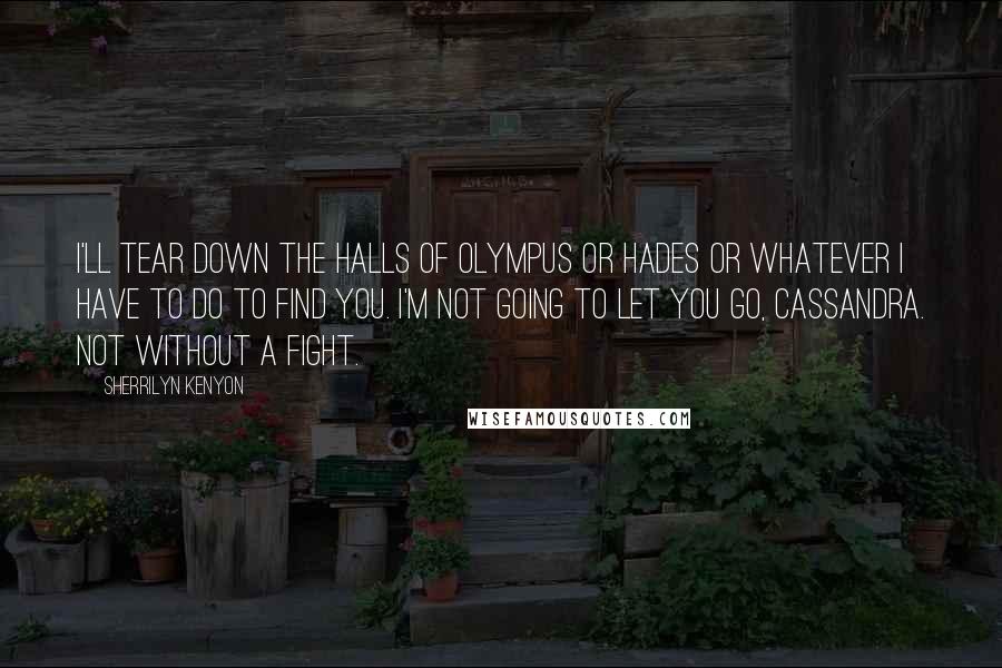 Sherrilyn Kenyon Quotes: I'll tear down the halls of Olympus or Hades or whatever I have to do to find you. I'm not going to let you go, Cassandra. Not without a fight.