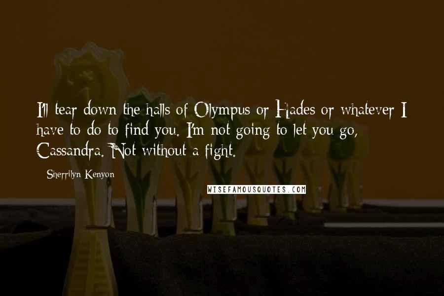 Sherrilyn Kenyon Quotes: I'll tear down the halls of Olympus or Hades or whatever I have to do to find you. I'm not going to let you go, Cassandra. Not without a fight.