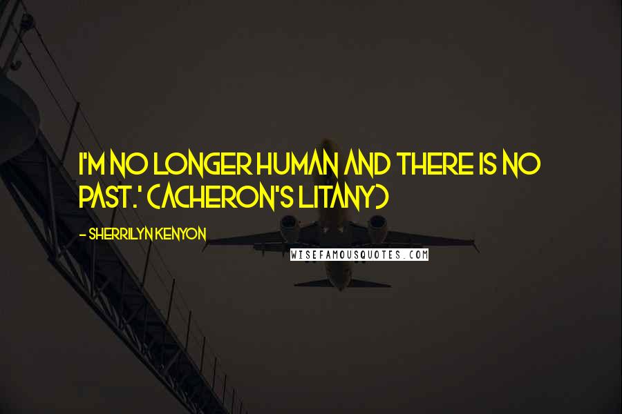 Sherrilyn Kenyon Quotes: I'm no longer human and there is no past.' (Acheron's litany)