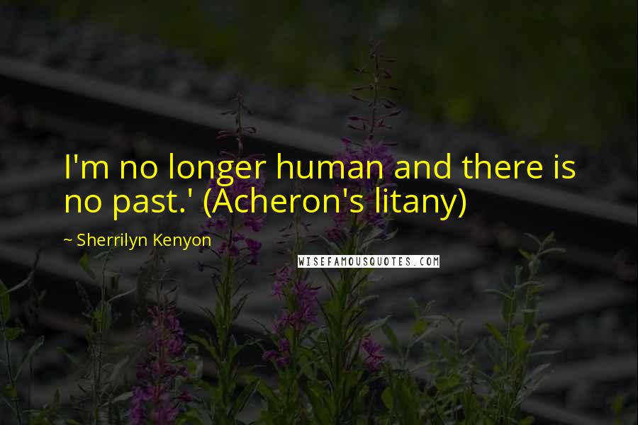 Sherrilyn Kenyon Quotes: I'm no longer human and there is no past.' (Acheron's litany)