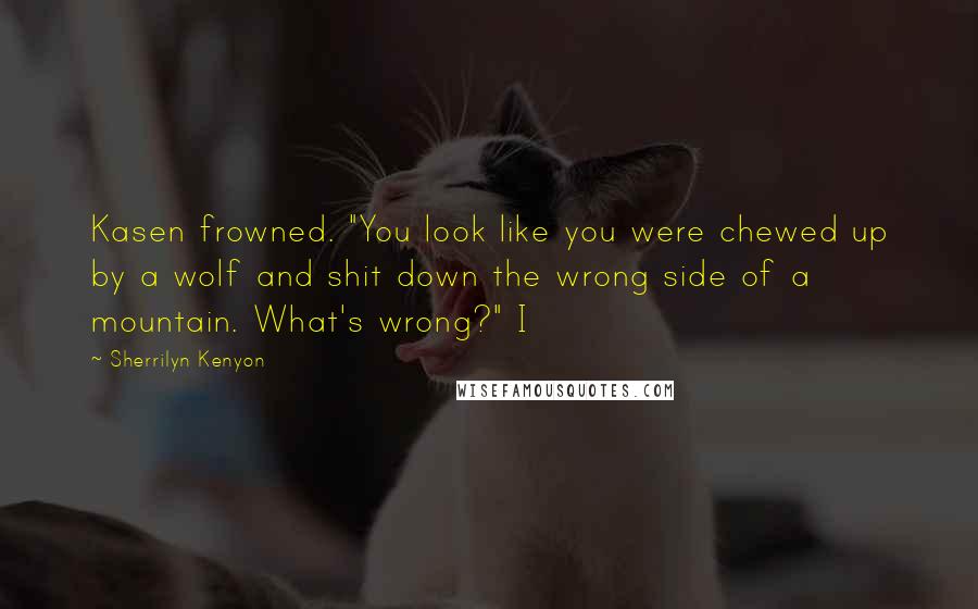 Sherrilyn Kenyon Quotes: Kasen frowned. "You look like you were chewed up by a wolf and shit down the wrong side of a mountain. What's wrong?" I