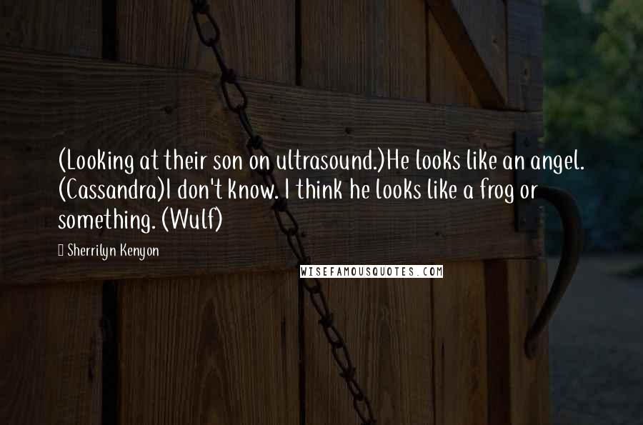 Sherrilyn Kenyon Quotes: (Looking at their son on ultrasound.)He looks like an angel. (Cassandra)I don't know. I think he looks like a frog or something. (Wulf)
