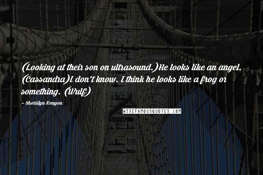 Sherrilyn Kenyon Quotes: (Looking at their son on ultrasound.)He looks like an angel. (Cassandra)I don't know. I think he looks like a frog or something. (Wulf)
