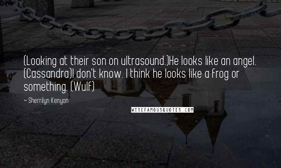 Sherrilyn Kenyon Quotes: (Looking at their son on ultrasound.)He looks like an angel. (Cassandra)I don't know. I think he looks like a frog or something. (Wulf)
