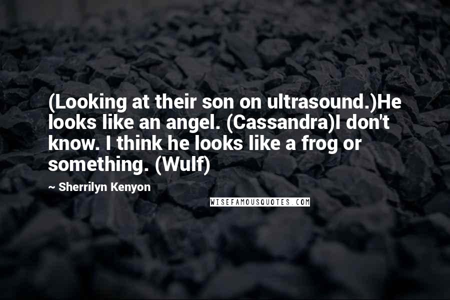 Sherrilyn Kenyon Quotes: (Looking at their son on ultrasound.)He looks like an angel. (Cassandra)I don't know. I think he looks like a frog or something. (Wulf)